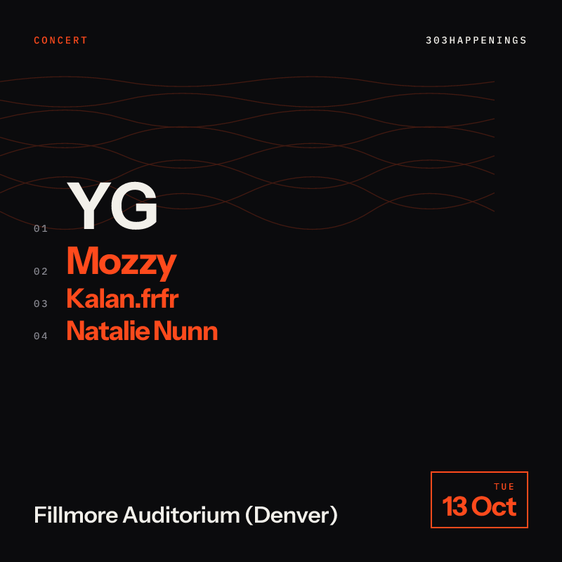 Yg: The Gentlemen's Club Tour at Fillmore Auditorium (Denver) in Denver - This Week