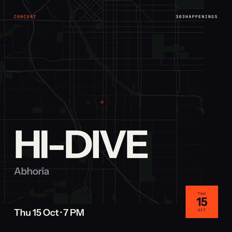 Abhoria + Velnias + Torn From Existence + Vexing at Hi-Dive in Denver - This Week
