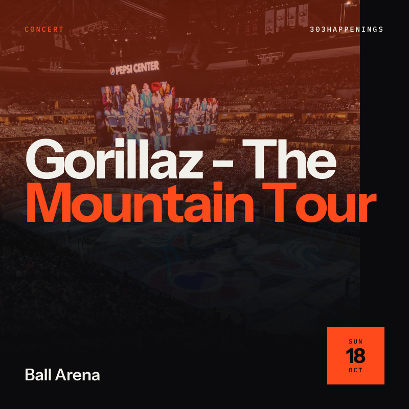 Gorillaz - The Mountain Tour at Ball Arena in Denver - Next Week