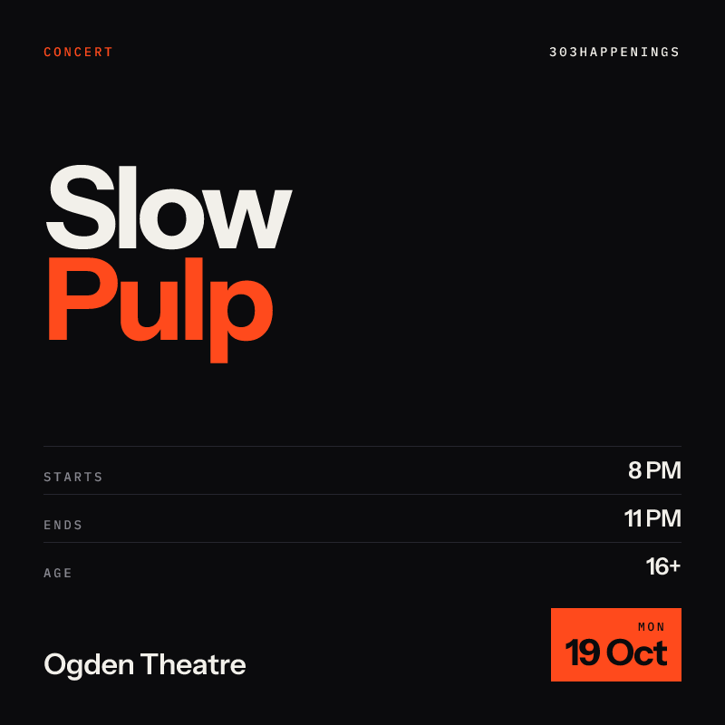 Slow Pulp at Ogden Theatre in Denver - Next Week