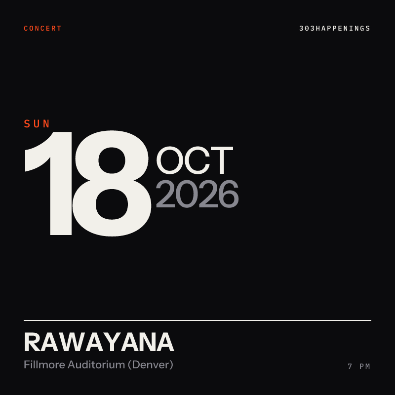RAWAYANA - ¿Dónde es el after? World Tour at Fillmore Auditorium (Denver) in Denver - Next Week