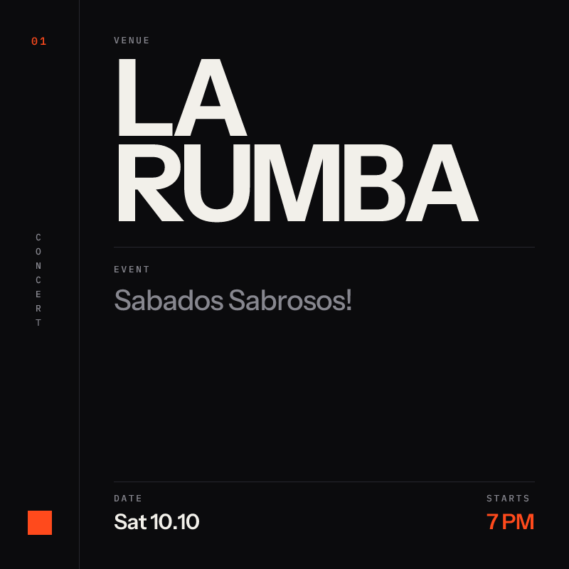 Sabados Sabrosos! at La Rumba in Denver - Today