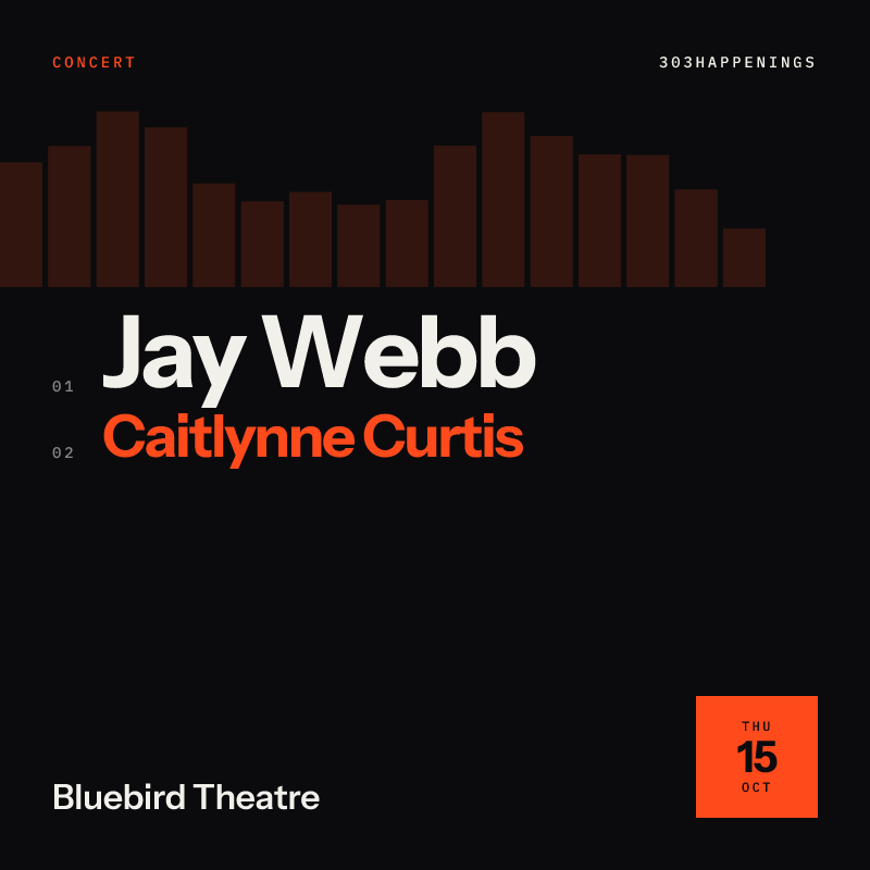 Jay Webb with Caitlynne Curtis at Bluebird Theatre in Denver - This Week