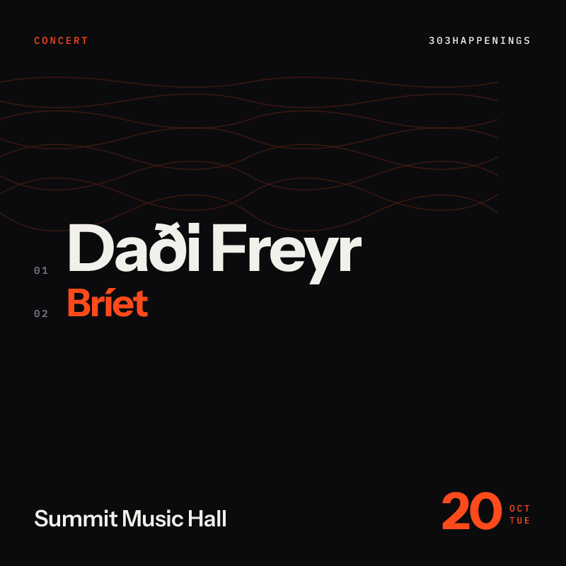 Daði Freyr: Too Much, Not Enough at Summit Music Hall in Denver - Next Week