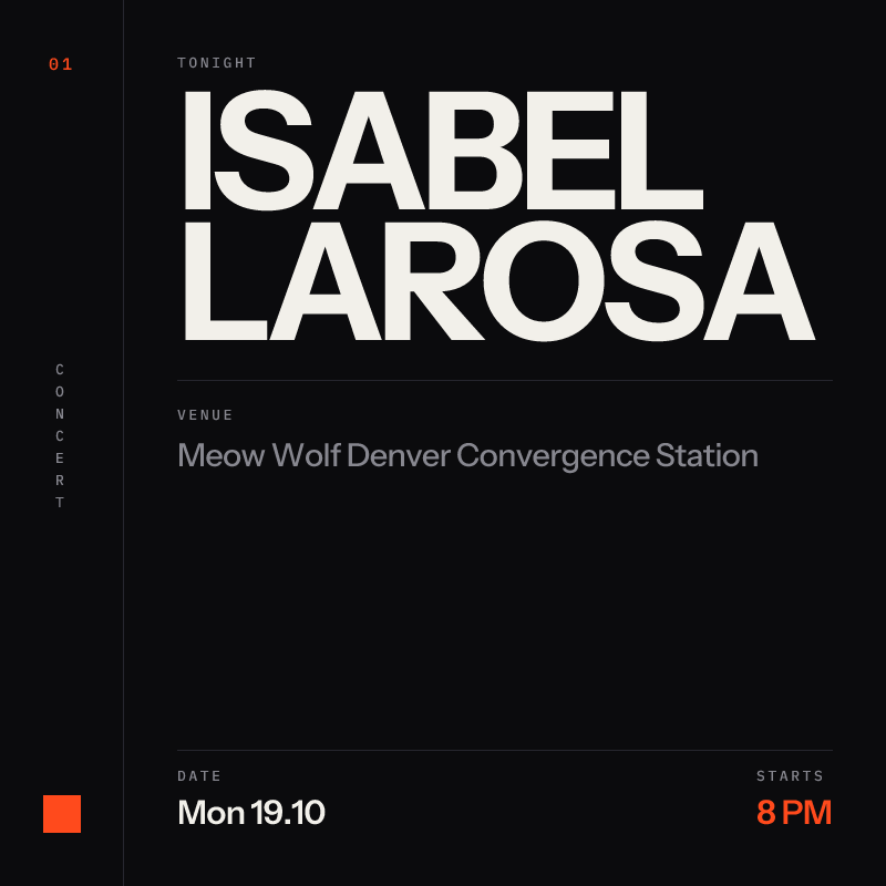 Isabel LaRosa: Dollparts Tour at Meow Wolf  Denver Convergence Station in Denver - Next Week