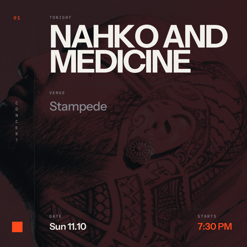 Nahko and Medicine for the People at Stampede in Aurora - Tomorrow