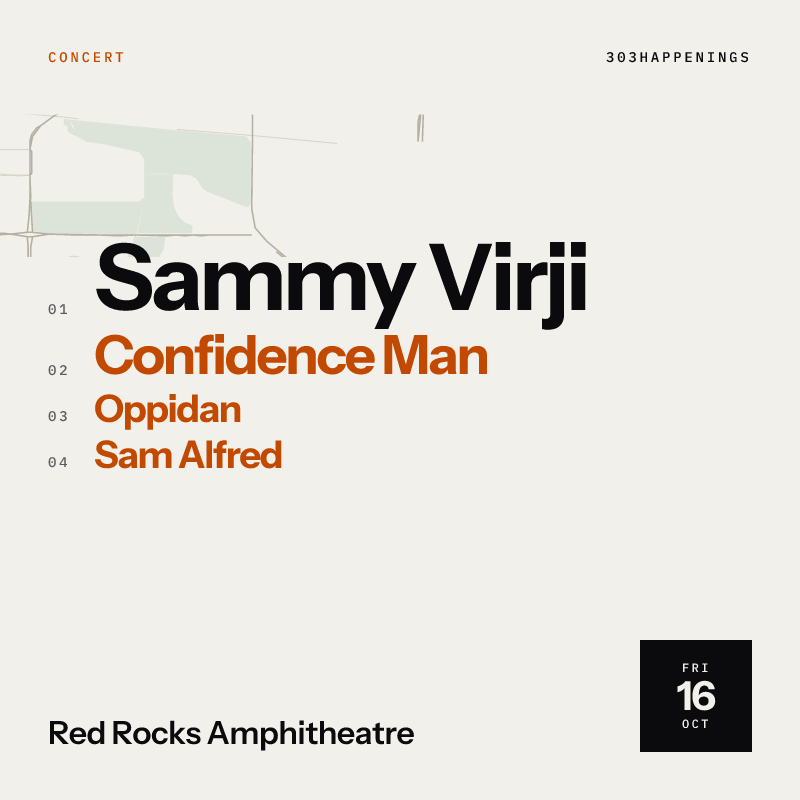 Sammy Virji with Confidence Man at Red Rocks Amphitheatre in Morrison - This Week